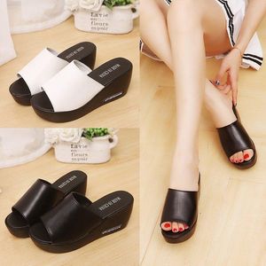 Sandals Wedge Slippers Women Summer Sponge Cake Word Fashion All-match Outer Wear And