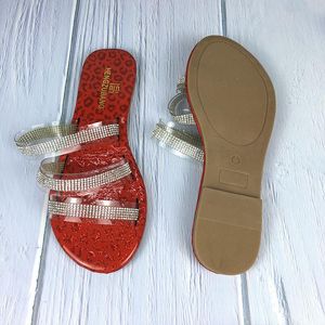 Tofflor 2023 Summer Women Rhinestone Hollow-Out Flat Slides mode Floral Beach Shoes Ladies Outdoor Bling Woman Sandals