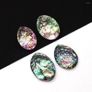 Colares pendentes naturais de abalone de abalone de 20 a 45 mm de charme de alta qualidade, elegantes brincos de colar de jóias de moda elegantes