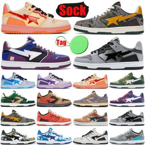 sk8 sta scarpe firmate da uomo sneakers con plateau da donna Black Camo Orange Purple scarpe da ginnastica casual da donna da uomo sconto Plate-forme di lusso