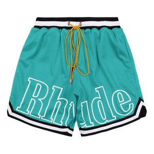 pantaloncini da bagno firmati pantaloncini rhude pantaloni da spiaggia moda estiva pantaloni da basket a cinque punti di alta qualità streetwear da uomo 6M4N