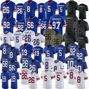 Kayvon Thibodeaux Football Jersey Brian Burns Eli Manning Daniel Jones Dexter Lawrence II Taylor Darren Waller Michael Strahan