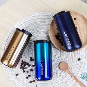 Water Bottles Stainless Steel Vacuum Portable Mini Gradient Coffee Cup Wholesale Gift Custom