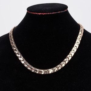 Collane Collana popolare in germanio solido puro puro al 99,9999% per le donne Collane di moda in titanio color oro rosa