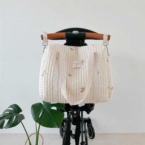 Bolsas de armazenamento Mulheres bolsa de ombro de algodão Mummy Tote Shopping Umbrella Teleper Frelage Bolsa Mensageiro da Felasnages Tipo 1