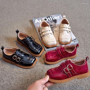 Flat Shoes 2023 1 2 3 4 5 6 Year Old Baby Leather For Girls Toddlers Fashion Rhinestone Children Autumn Spring Kids'