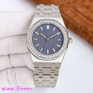Women Wather Automatic Mechanical Movement Designer Watches Wristwatch 34mm Business Wristband Stainsal Steel Montre de Luxe
