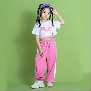 Kids Hip Hop Crop Top and tank Set with Checkered Detailing - Perfect for Jazz Dance and Streetwear
