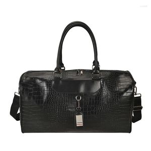 Duffel Bags 2023 Leather Travel Luxury Men Large Capacity Portable Alligator Male Shoulder Bag Men's Handbags Vintage Duffle