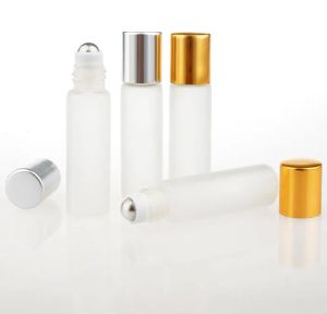 3ml 5ml 10ml 1/3oz Thick Roll On Bottle Fragrances Essential Oil Perfume Bottles with SS Roller Ball Gold Lids