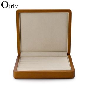 Boxen Oirlv Massivholz-Display-Box, Superfaser-Material, neue Schmuckschatulle, Massivholz, Ohrringe, Ring, Schmuck-Display-Box, Display-Requisiten