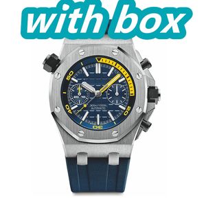 Relógios masculinos com movimento mecânico automático Vidro de safira 5 ATM à prova d'água Pulseira de borracha para mergulho Super Luminous u1 watch 2023