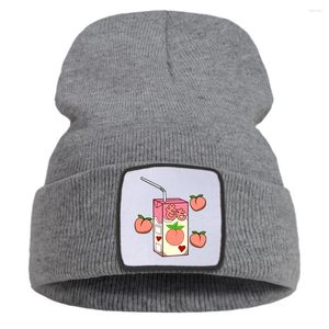 Berets Kawaii Peach Juce Sume Sumemr напитки с печено