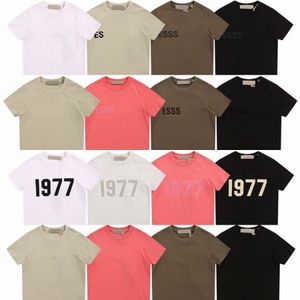 Barn t-shirts essentiella pojkar flickor sommar barn kläder avslappnad småbarn ungdomsbrev tshirts korta ärmar toppar tees ess pullover barnkläder blac q357#