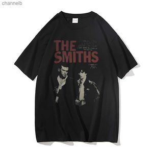 Camisetas masculinas The Smiths Vintage Print Print Shert Man Pure Cotton Tshirt Mens Artigo masculino Harajuku Alternativo Band Bank Rock Tshirt J230217 L230518