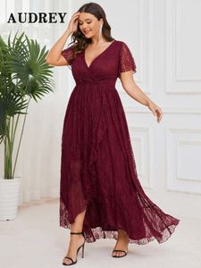 Sukienki w dużych rozmiarach moda sukienka koronkowa plus size dla kobiet eleganckie w desekcji w szyku seksowne wieczorne sukienki na imprezę długie luksusowe verano mejr letnia projektant sukienki 586