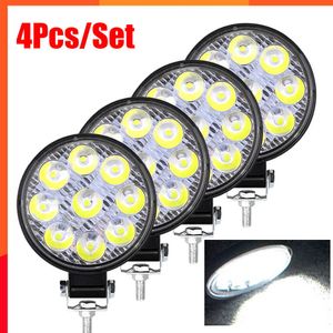 New 4 Inch Offroad LED Light Round LED Work Light Waterproof Spot light 27W Car Light Bright Beam Flood For Truck Tractor Off-Road