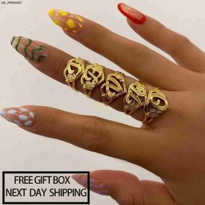 Ringas de banda Iniciais personalizados Anel ajustável do coração para mulheres moda jóias de hip hop