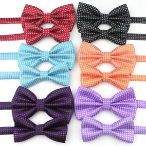 Neck Ties Solid Dots Parent-Child Bowtie Set Lovely Kids Pets Chic Classic Family Butterfly Party Dinner Wedding Cute Bow Tie Accessory