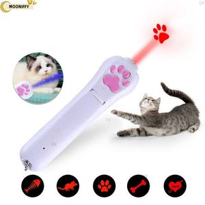 Cat Toys LED Projection Funny Cat Stick Multi-pattern USB Rechargeable Kitten Toys Multi-function Pets Entertainment Supplies G230520