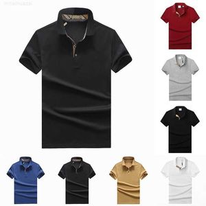 Polos 2023 Mens Summer Bur Shirts Brand Clothing Cotton Sleeve Business Design Top T Shirt Casual Striped Designer Breattable Clothes