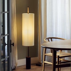 Floor Lamps Chandeliers Style Minimalist Tatami Fabric Led Lamp Nordic Study Living Room Home Decor Standing Light Bedroom Bedside