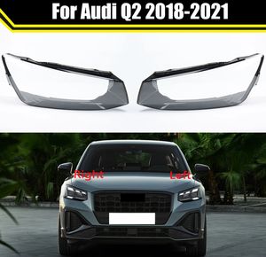 Bilens främre strålkastare för Audi Q2 2018-2021 Strålkastare Lampskärm Lampdäcke Huvudlampa Ljus täcker Glaslinsskal