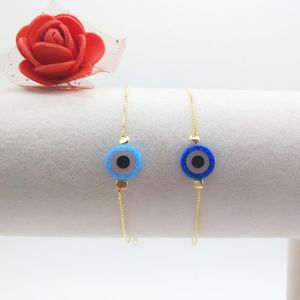 Bransoletki 1PC Darmowa wysyłka 2022 NOWOŚĆ 10 mm syntetyczny Opal Blue Turkey Evil Eye 925 Srebrna bransoletka na gorącą wyprzedaż