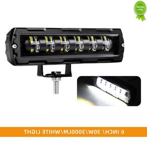 CAR NOVO BARRA DE LUZ DE TRABALHO DE TRABALHO DE TRABALHO DE CARRO DE 6 POLÃO LED 6D Offroad, dirigindo luzes leves de nevoeiro para motocicleta 4x4 ATV SUV Truck Tractor 12V-24V