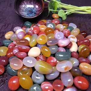 Aquariums 500G Gemstone Yuhua Stone Natural Cobblestone Fish Tank Landscape Decoration Flower Pot Color Stone Small Color Agate Stone