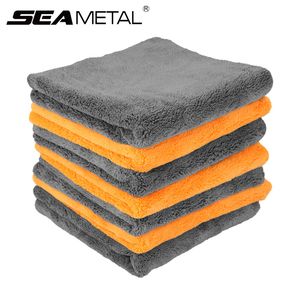 40X40cm Premium Asciugamani in microfibra Cura dell'auto Lavaggio Addensare Asciugamano Dettagli auto Asciugatura Panno Strumento per la pulizia Accessori per il lavaggio automatico