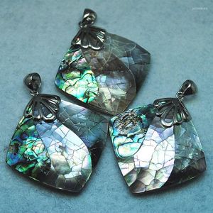 Pendant Necklaces 2pc Nature Pteria Penguin Shell Abalone Pendants Mother Of Pearl Size 45x45mm Good Selling For Luxury Jewelry Desgin