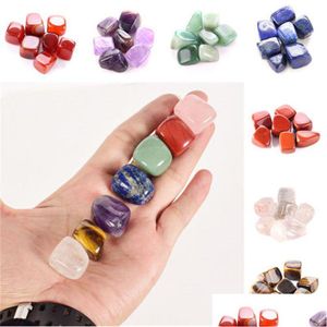Arts And Crafts Natural Crystal Chakra Stone 7Pcs Set Stones Palm Reiki Healing Crystals Gemstones Home Decoration Accessories Drop Dh5Yx