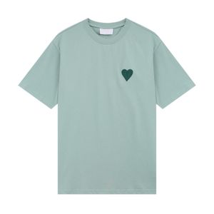 męskie designerskie koszulki graficzne luksusowe koszulki miłosne haft mody uliczny swobodny okrągły szyję bawełniany krótki rękaw