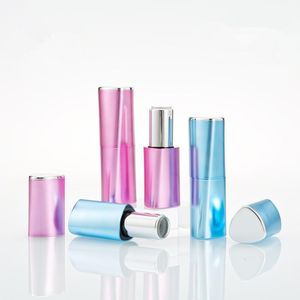 Vorratsflaschen Großhandel 12,1 mm leere Lippenstiftröhrchen rosa/grüne Lippen Magnetknopf Stick Glanz Make-up nachfüllbare Röhrchengläser