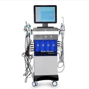 14 in 1 Dermoabrasione Skin Facial Aqua Peeling Machine Macchina per il viso ad ossigeno per l'impianto di lavaggio della pelle ad alta frequenza