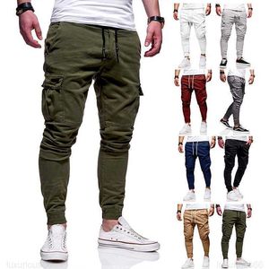 Mäns jeans som kör jogging byxor män hip hop joggers streetwear mode casual byxor sport träning bottnar tröjor fitness leggings