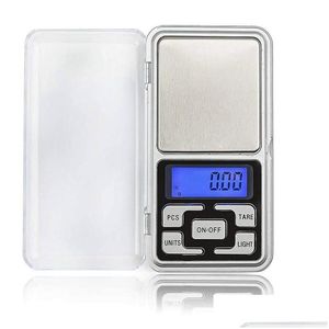 Weighing Scales Digital Pocket Jewelry Scale Gold Sier Coin Grain Gram Size Herb Mini Electronic Backlight 12Pcs Drop Delivery Offic Dh0Of