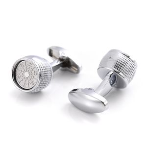 qi qi wu round mens shirt cufflinksウェディングジュエリーグルームメンギフト豪華な銅カフリンクメンボタン父クリスマスギフト