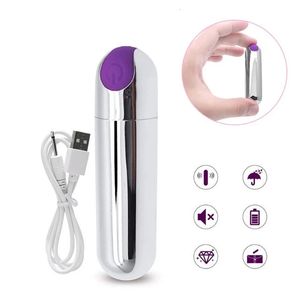 Vibrators USB charging powerful bullet vibrator female clitoral stimulator vaginal Gspot masturbation vibrator adult sex toy 230520