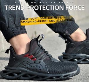 Heflashor New Steel Toe Cap Men Safety Shoes Rase Rake Shopers Женские ботинки плюс размер 3948 дышащие туфли на открытом воздухе 3555440