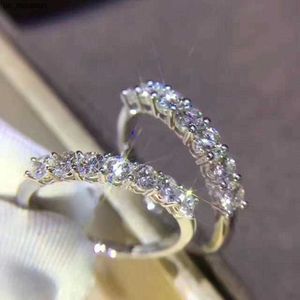 Кольца Band Rings Eternity Lab Diamond Ring 925 Стерлинговые серебряные ювелирные украшения обручальные кольца обручальные кольца для женских свадебных аксессуаров для вечеринок J230522