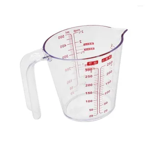 250ml/500ml Multifuncional manípulo transparente conjunto de copo de copo plástico Medição de copos de cozinha Baking Tools Kitchen