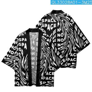 Ethnic Clothing Summer Japan Kimono Beach Shorts Distortion Nospace Printed Cardigan Traditional Couple Women Men Haori Yukata Streetwear