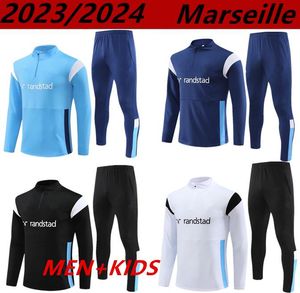 23/24 Marseille Herren- und Kinder-Fußballtrainingsbekleidung 22/23 OM Survey Maillot Foot Chandal