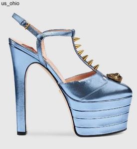 Sandali Spedizione gratuita 6cm Piattaforma Sandali gladiatore a spillo Donna Striped Metallic 16CM Tacchi Décolleté Escarpins Scarpe da sposa Mary Jane più colori J230522