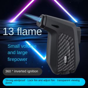 High-grade Cigar Lighter Outdoors Windproof Gas Lighter Jet Tube Barbecue Lighters Gadgets for Men Cigarette Accessories Fires