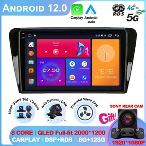 Android 12 10.1inch 4G CarPlay 2Din Car Radio Multimedia Player Navigation GPS för Volkswagen Skoda Octavia 3 A7 2013-2018 Netflix