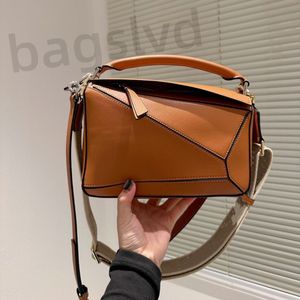 Designerka torba na łamigłówka torba crossbody luksusowe torby na ramię kobietę torebki geometryczne torby mini torba dwa ramię kontrast kolorowy torebka patchworka