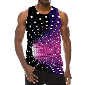 New 3D Printing Funny Psychedelic Hole Tank Top Fashion Men Women Tracksuits Crewneck Vest Plus Size S-6XL Harajuku 002